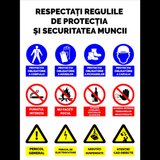 Panou pentru respectarea respectarea regulilor de protectia si securitatea muncii